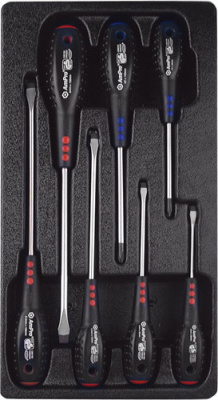 T32098 Набор отверток в ложементе, 7 пред(крест и шлиц) T32098 Набор отверток в ложементе, 7 пред(крест и шлиц)