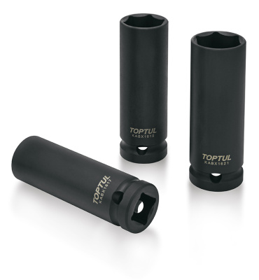 Головка ударная удлиненная тонкостенная 1/2" 21 мм L=78 мм TOPTUL KABX1621 Головка ударная удлиненная тонкостенная 1/2" 21 мм L=78 мм TOPTUL KABX1621