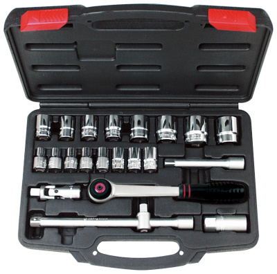 T45470 Набор головок и аксессуаров 1/2", 22 предмета в чемодане 10-32 мм T45470 Набор головок и аксессуаров 1/2", 22 предмета в чемодане 10-32 мм