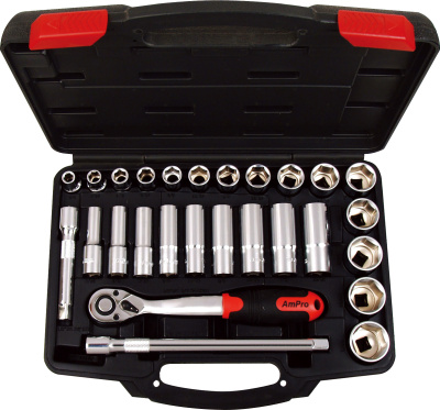 T45530 Набор головок и аксессуаров 1/2", 27 предметов T45530 Набор головок и аксессуаров 1/2", 27 предметов