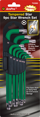 T22985 Набор  Г-образных TORX магн., 9 предметов (T10-T50)
